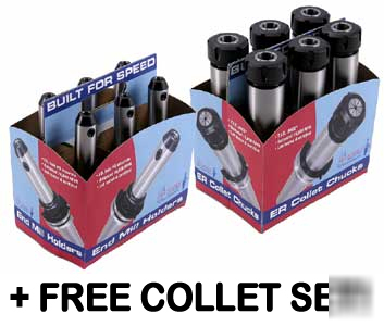 Techniks 12 pk CAT40 toolholders & collet chucks cat-40