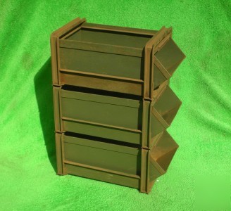 3 stackbin & stack rack no.2 stacking steel storage bin