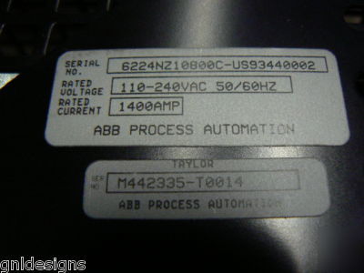 Abb taylor 6224NZ10800C power supply mod 300 dcs nice 