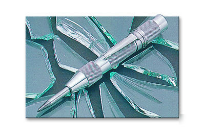Adc window punch w/ pocket clip shatters tempered glass