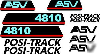 Asv bobcat case cat deere jcb takeuchi decal sets