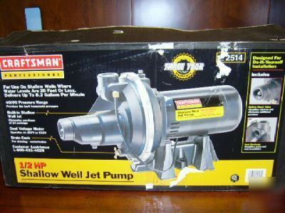 Craftsman 1/2 hp shallow well jet pump 2514