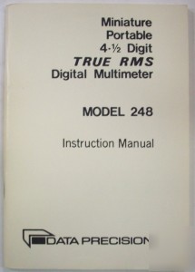 Data precision 248 instruction manual - $5 shipping 