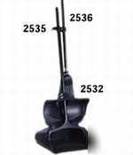 Lobby pro black upright dust pan with cover - 2532BK