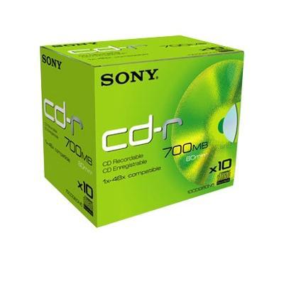 New 10 sony 48X cd-r jewel case pack. blank cd discs