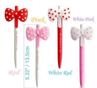 New sweet kawaii bow ballpoint pen creative office tool