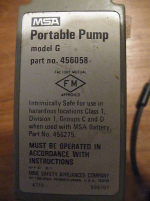 Personal air monitor, mine safety appliances company