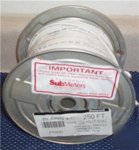 New sld roll of 250' wire ul t-stat type CL2 20 awg 4/c