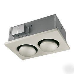 Nutone bulb heaters #9422P two bulb heat a lamp