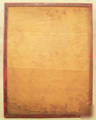 Rare orig framed atlas thread dimensions chart 4 lathe