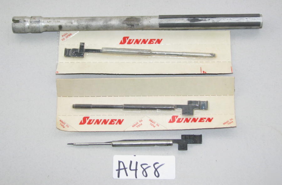 Lot of 5 assorted sunnen mandrels w/ 4 K3-a adapters