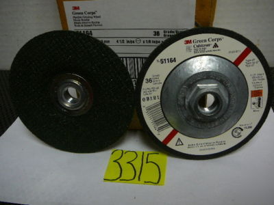 3M green corps grinding wheels 36 grade 4-1/2