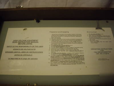 Biddle 210415 15KV megohmeter hipot tester 1983