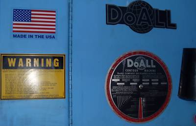 Doall band saw model 2013 v contour mavhine 230 volt 