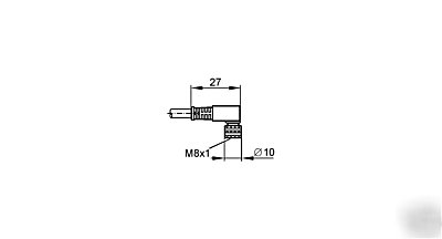 New ifm efector M8 sensor cable angled, 2 meter, E18223 