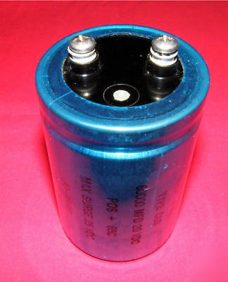 New mallory 60,000 mfd 20WVDC comp grade capacitor, 
