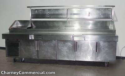 Randell 12' prep work table raised rail refrigeration