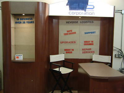 Show booth 10X10 w/ carpet & cases, attractive, easy