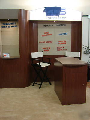 Show booth 10X10 w/ carpet & cases, attractive, easy