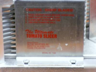 Tomato slicer T500 used 1/4 inch cut, 10 blades