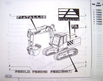 14 - fiat allis crawler/excavator parts book catalog