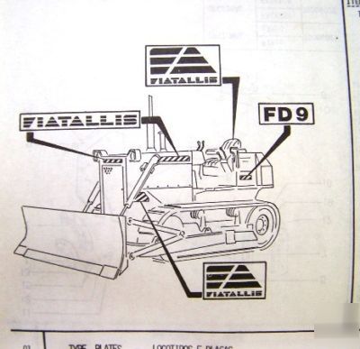 14 - fiat allis crawler/excavator parts book catalog