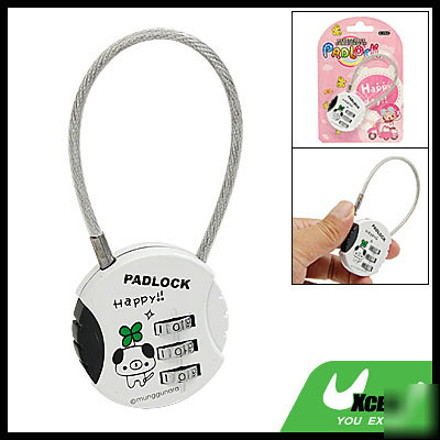 3 digit mini luggage backpack lock combination padlock