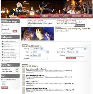 Free website night clubs directory and review website