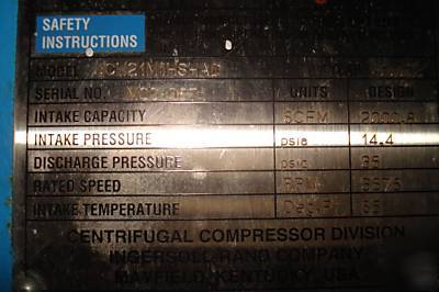 Ingersoll rand-low pressure, air compressor-for parts