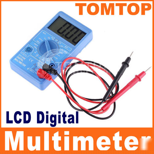 Lcd digital multimeter voltmeter ohm volt dmm tester