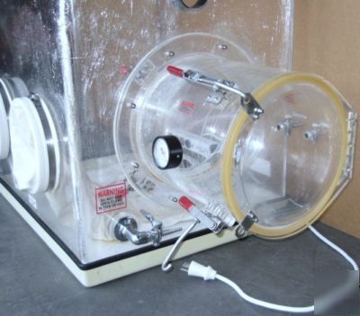 Plas-labs compact glove box analytical balance chamber