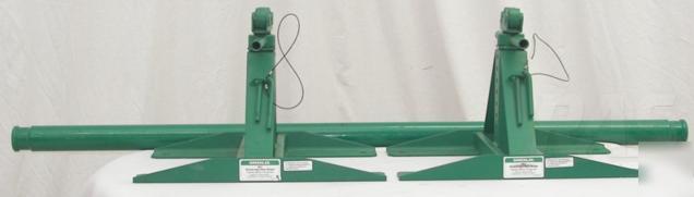 Set of greenlee 687 cable reel stands w/spindle