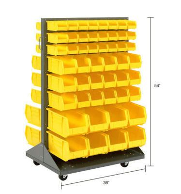 Storage bins pick rack mobile - commercial - 192 bins