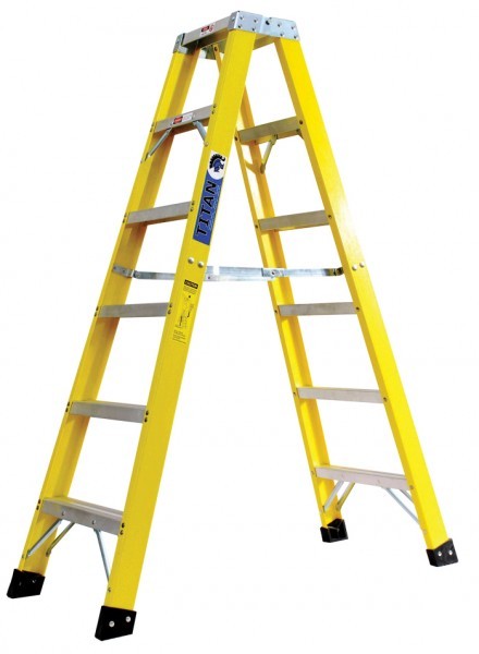 Titan 3005 5FT double side fiberglass stepladder 1A 300