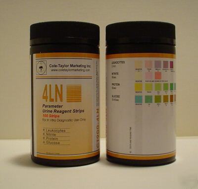 2 parameter urine test strips glucose protein 100/bx