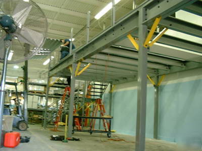 Custom steel industrial mezzanine floor 