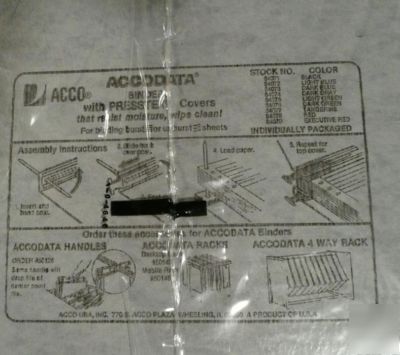 New lot/6 acco presstex data binders 14-7/8X11 gray 
