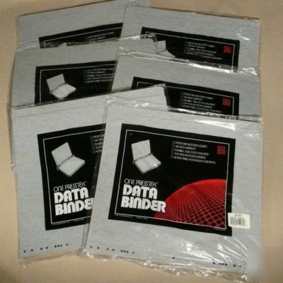 New lot/6 acco presstex data binders 14-7/8X11 gray 