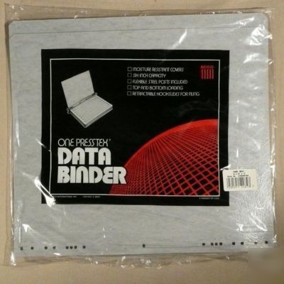 New lot/6 acco presstex data binders 14-7/8X11 gray 