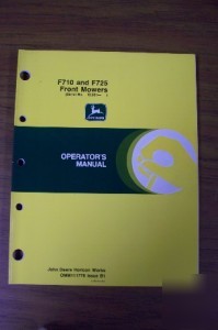 John deere operators manual front mowers F710 & F725 B1