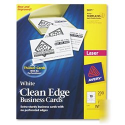 New avery clean edge laser business card 5871