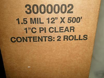 New laminating film 2 roll 1.5 mil 12
