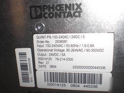 New lot of 3 phoenix contact quint-ps-100 240AC/24DC 