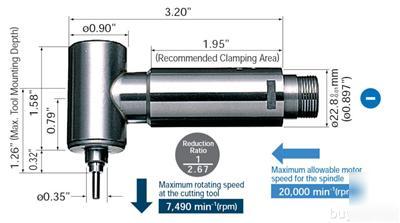 Nsk nakanishi 90Â° spindle ra-100 0.897
