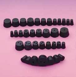 Plasticoid black rubber stopper assortment ASSM299VWR