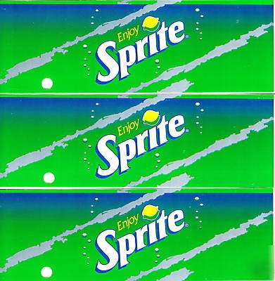 Sprite set of 3 large size same title vending labels