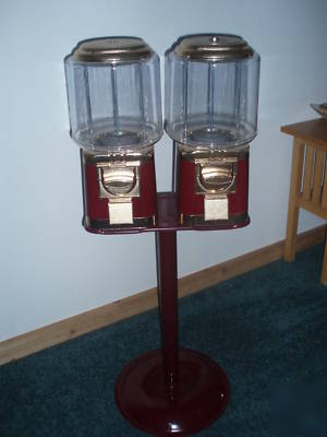 New ** ** double head bulk candy/gumball vending machine