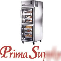 New true commercial 2 half-door pass-thru refrigerator