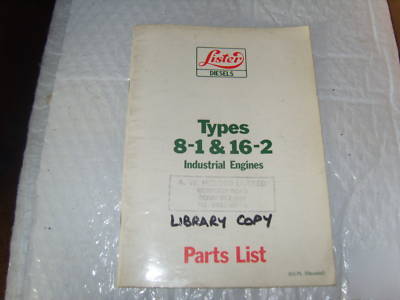 Petter 8-1 and 16-2 parts manual