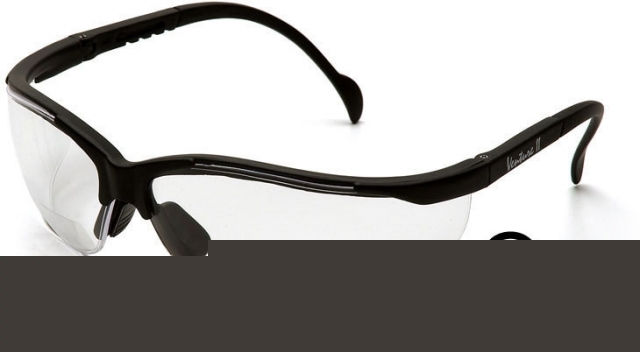 Pyramex V2 reader glasses - clear + 2.0 lens, black